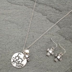 Jesus Saved & Southern Raised Necklace Set